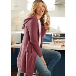 Barefoot Dreams | Cozychic Lite Open Front Long Hooded Cardigan